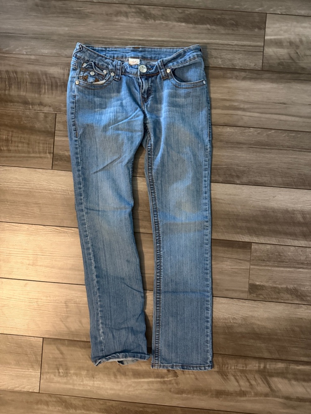 True religion Light Blue Straight Leg Jeans